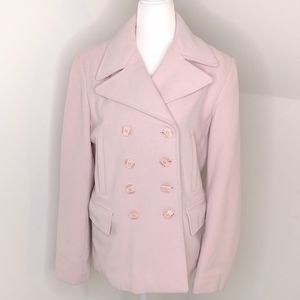 Marvin Richards double breasted pea coat pink
